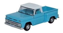 Oxford Diecast HO 87CP65001 Chevrolet Stepside Pickup 1965, Light Blue/White