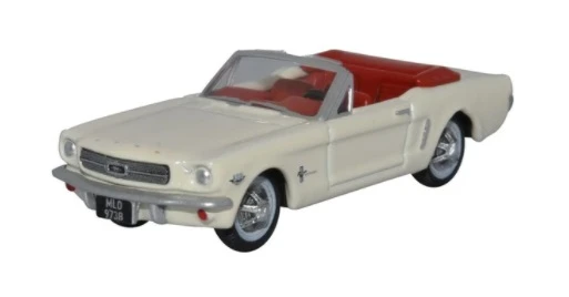 Oxford Diecast HO 87MU65005 Wimbledon Ford Mustang Convertible 1, White 1 Oxford Diecast HO 87MU65005 Wimbledon Ford Mustang Convertible 1, White