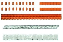 Preiser HO 18218 Parapet Weathering Tiles, Roof Tiles And Quarry Tiles
