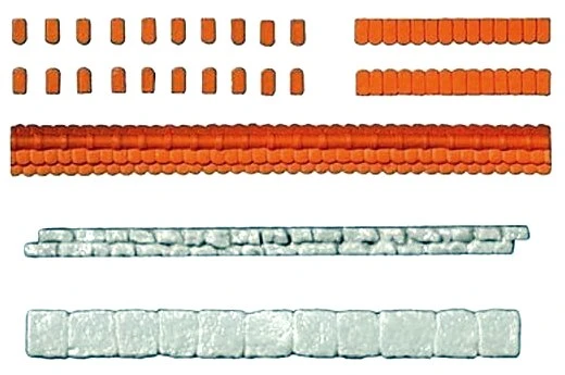 Preiser HO 18218 Parapet Weathering Tiles, Roof Tiles And Quarry Tiles 1 Preiser HO 18218 Parapet Weathering Tiles, Roof Tiles And Quarry Tiles
