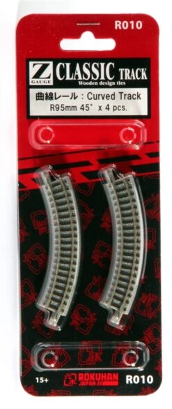 Rokuhan Z R010 95mm 45-Degree Curved Track (4)