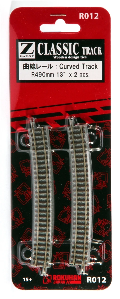 Rokuhan Z R012 Classic R490mm 13-Degree Curved Track (2) 1 Rokuhan Z R012 Classic R490mm 13-Degree Curved Track (2)