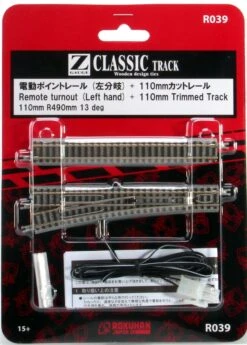Rokuhan Z R039 Classic Left Hand Remote Turnout Track
