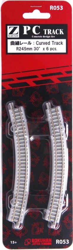 Rokuhan Z R053 PC R245mm 30-Degree Curved Track (6)