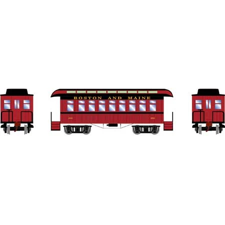 Roundhouse HO 16373 34' Old Time Overton Passenger Car, Boston And Maine #2932 1 Roundhouse HO 16373 34' Old Time Overton Passenger Car, Boston And Maine #2932