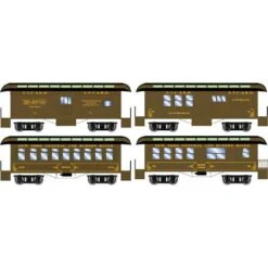 Roundhouse HO 16376 34' Old Time Overton Passenger Cars, New York Central (4-Pack)