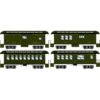 Roundhouse HO 16378 34' Old Time Overton Passenger Cars, Southern Pacific (4-Pack)