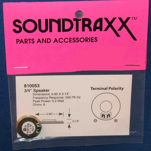 SoundTraxx 810053 20mm X 3.2mm(D) (0.787402"x 0.125984") Round Speaker 1 SoundTraxx 810053 20mm X 3.2mm(D) (0.787402"x 0.125984") Round Speaker