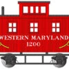 Bachmann N 15755 Old Time Caboose, Western Maryland #1200
