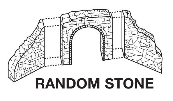 Woodland Scenics HO C1264 Random Stone Culverts (2) 2 Woodland Scenics HO C1264 Random Stone Culverts (2) - Image 2