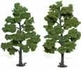 Woodland Scenics TR1515 Ready Made Tree, Light Green 6" To 7" (2)