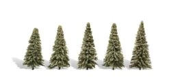 Woodland Scenics TR3566 Blue Needle Trees, 2" To 3-1/2" (5)
