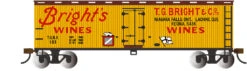Bachmann HO 19809 40' Wood Side Refrigerator Box Car, Brights Wines #101