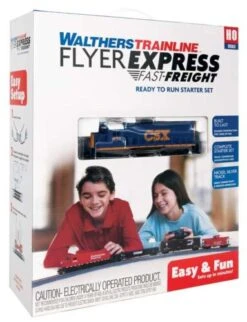 Walthers Trainline HO 931-1212 Flyer Express Fast-Freight Train Set, CSX -Model Train Shop flyer express fast freight train set 931 1212 pkg big 98075.1646400287