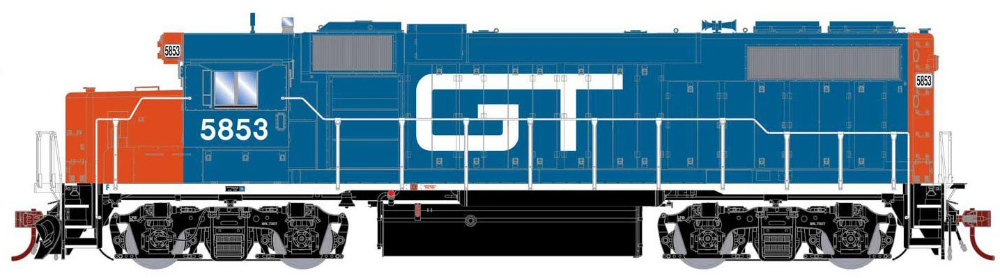 Athearn Genesis HO G71816 GP38-2, Grand Trunk Western #5856 1 Athearn Genesis HO G71816 GP38-2, Grand Trunk Western #5856