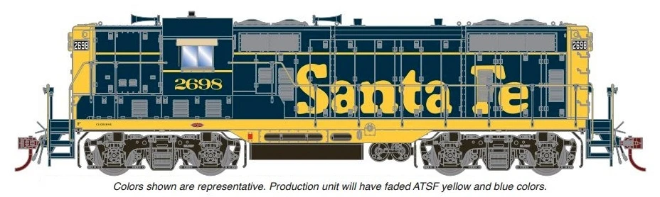 Athearn Genesis HO G82706 GP7, Atchison Topeka And Santa Fe #2698 1 Athearn Genesis HO G82706 GP7, Atchison Topeka And Santa Fe #2698