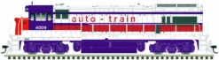 Atlas Master Line HO 10003789 Silver Series U33/36B Locomotive, Auto Train #4009