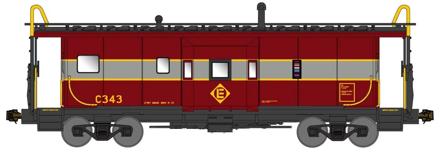 Bluford Shops N 41191 International Car Bay Window Caboose Phase 1, Erie Lackawanna #C305 (Heartland Hobby Exclusive) 1 Bluford Shops N 41191 International Car Bay Window Caboose Phase 1, Erie Lackawanna #C305 (Heartland Hobby Exclusive)