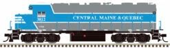 Atlas Master Line N 40005600 Silver Series GP38 Locomotive With Low Nose, Central Maine And Quebec Railway #3812